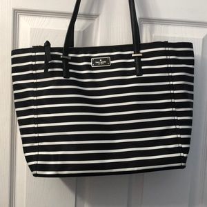 Large black & white Kate Spade tote